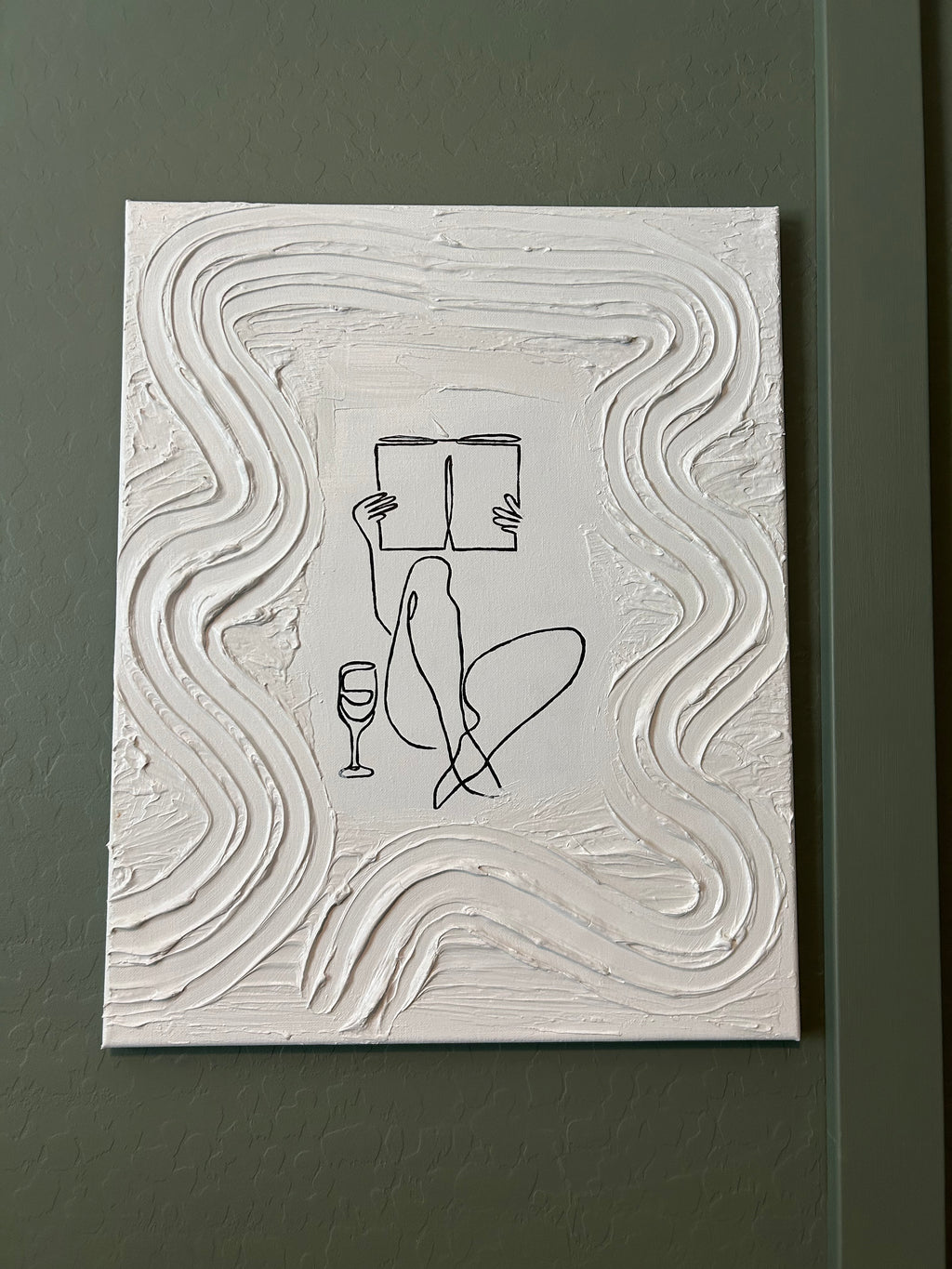 Textured Canvas with Fine Line 16x20