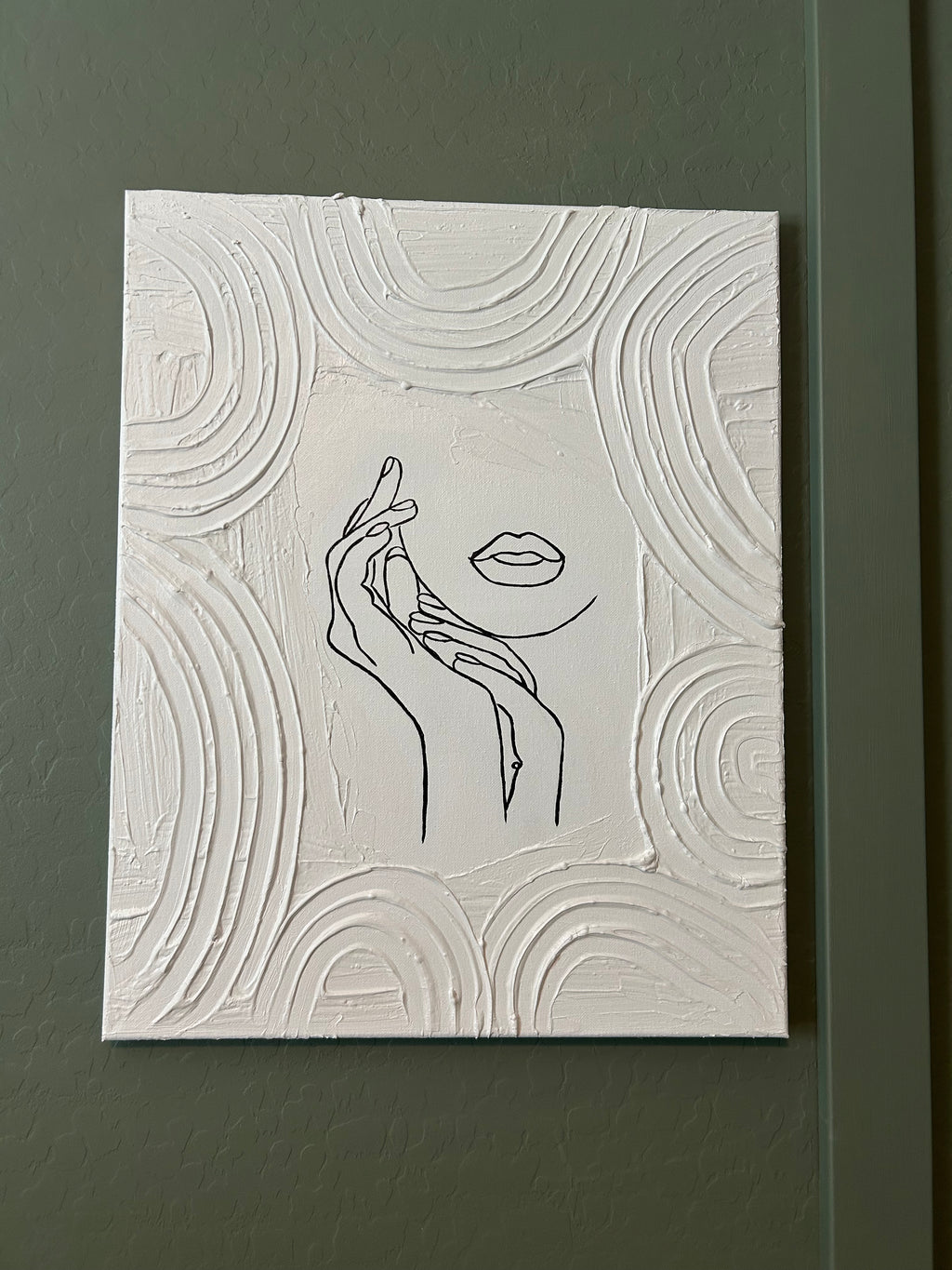 Textured Canvas with fine line 16x20