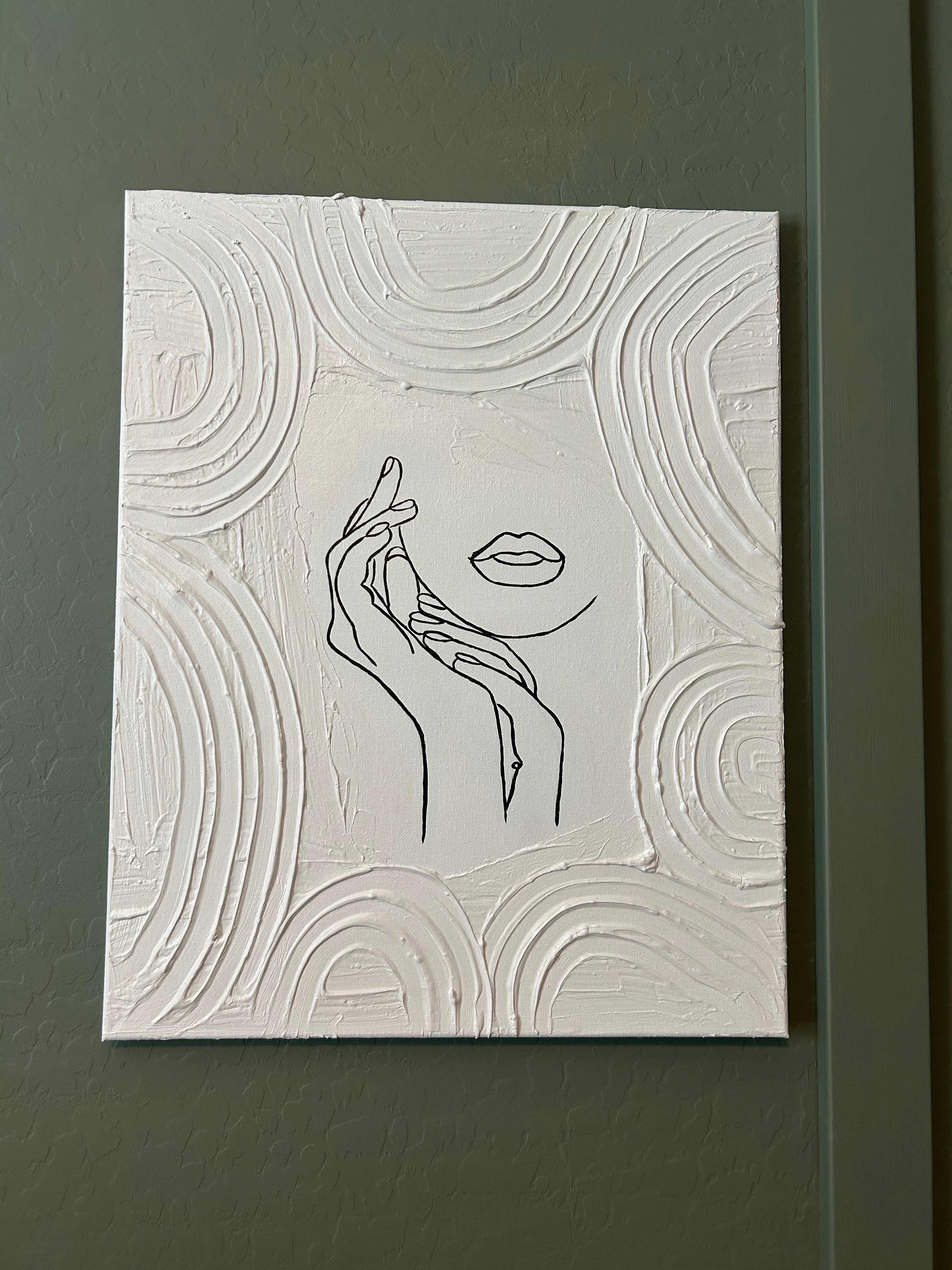 Textured Canvas with fine line 16x20