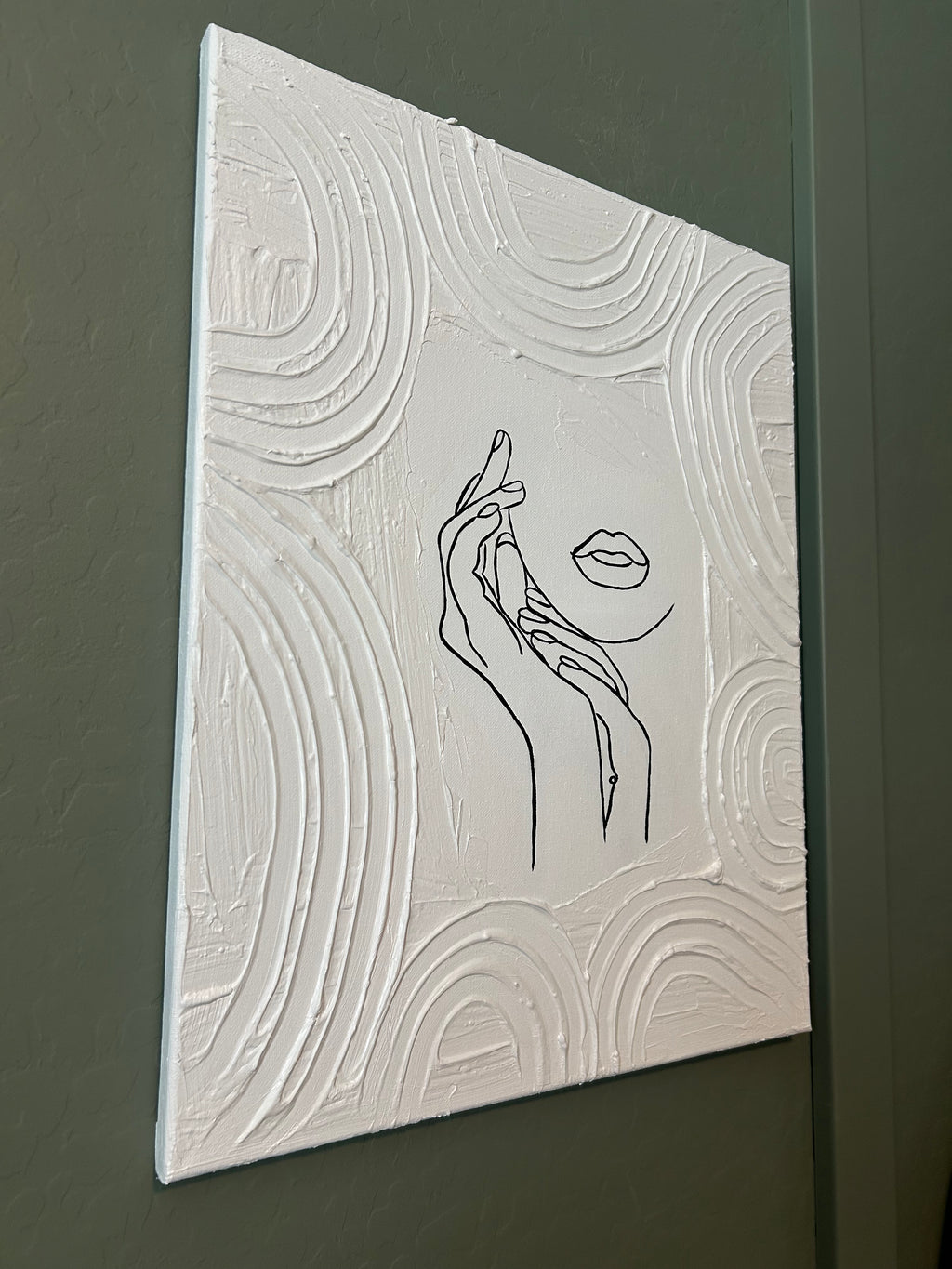Textured Canvas with fine line 16x20