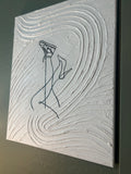 Both Worlds - Textured Canvas with fine line 16x20